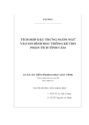 Tích hợp đặc trưng ngôn ngữ vào mô hình học thống kê cho phân tích tình cảm