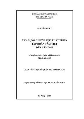 Luận văn thạc sĩ xây dựng chiến lược phát triển tập đoàn tâm việt đến năm 2020