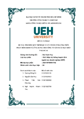 Tìm hiểu quy trình quản lý chuỗi cung ứng trênphần mềm odoo và ứng dụng cho công ty sản xuất hạt điềupagascas
