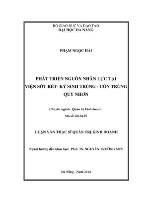 Luận văn thạc sĩ phát triển nguồn nhân lực tại viện sốt rét ký sinh trùng côn trùng quy nhơn