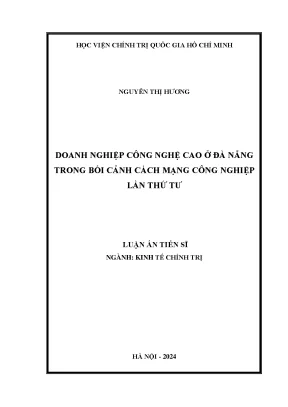 Doanh nghiệp công nghệ cao ở đà nẵng trong bối cảnh cách mạng công nghiệp lần thứ tư