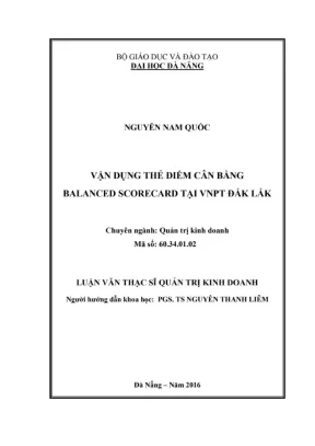 Luận văn thạc sĩ vận dụng thẻ điểm cân bằng balanced scorecard tại vnpt đăk lăk