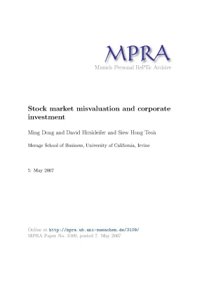 Paper stock market misvaluation and corporate investment