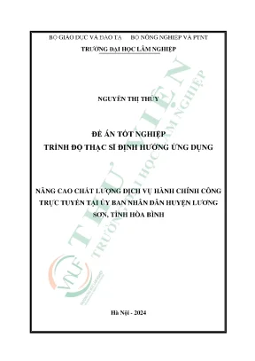 Nâng cao chất lượng dịch vụ hành chính công trực tuyến tại ủy ban nhân dân huyện lương sơn tỉnh hòa bình