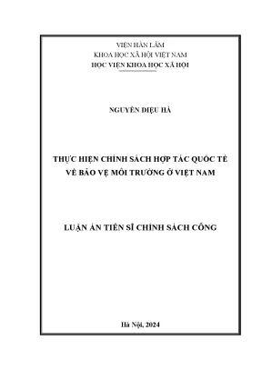 Thực hiện chính sách hợp tác quốc tế về bảo vệ môi trường ở việt nam