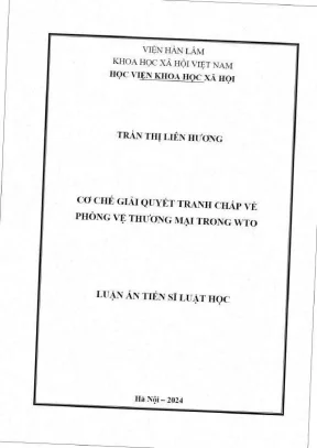 Cơ chế giải quyết tranh chấp về phòng vệ thương mại trong wto