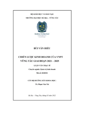 Luận văn thạc sĩ chiến lược kinh doanh của vnpt vũng tàu giai đoạn 2021 2025