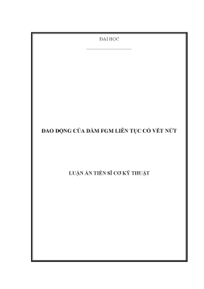 Dao động của dầm fgm liên tục có vết nứt
