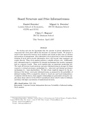 Paper board structure and price informativeness