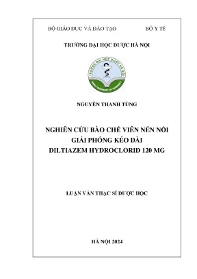 Nguyễn thanh tùng nghiên cứu bào chế viên nén nổi giải phóng kéo dài diltiazem hydroclorid 120 mg