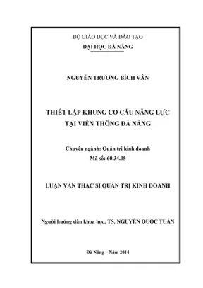Luận văn thạc sĩ thiết lập khung cơ cấu năng lực tại viễn thông đà nẵng