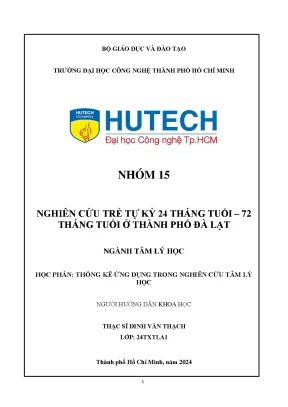 Nghiên cứu trẻ tự kỷ ở tp đà lạt