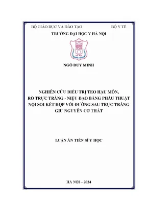 Nghiên cứu điều trị teo hậu môn rò trực tràng niệu đạo bằng phẫu thuật nội soi kết hợp với đường sau trực tràng giữ nguyên cơ thắt