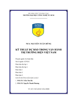 Kỹ thuật dự báo trong vận hành thị trường điện việt nam