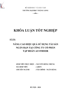 Nâng cao hiệu quả sử dụng tài sản ngắn hạn tại công ty cổ phần tập đoàn austdoor