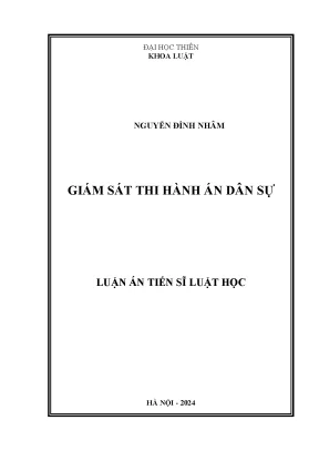 Giám sát thi hành án dân sự