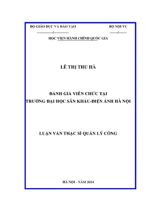 Đánh giá viên chức tại trƣờng đại học sân khấu điện ảnh hà nội