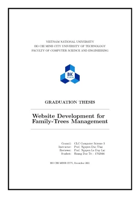 Luận văn tốt nghiệp khoa học máy tính website development for family trees management
