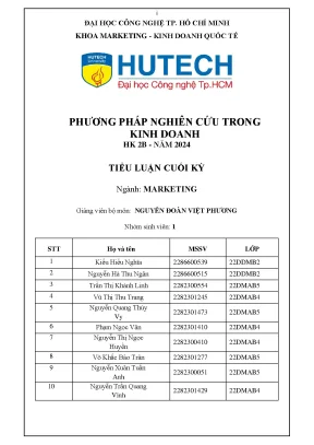 Phương pháp nghiên cứu trong kinh doanh