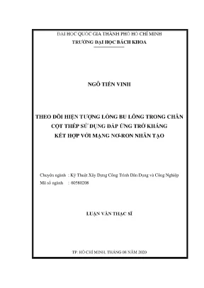 Luận văn thạc sĩ kỹ thuật xây dựng theo dõi hiện tượng lỏng bu lông trong chân cột thép sử dụng đáp ứng trở kháng kết hợp với mạng nơ ron nhân tạo