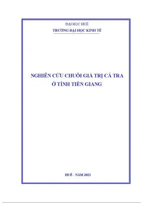 Nghiên cứu chuỗi giá trị cá tra ở tỉnh tiền giang