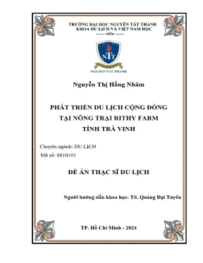 Phát triển du lịch cộng đồng tại nông trại rithy farm tỉnh trà vinh