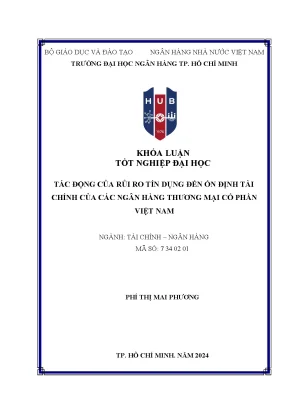 Tác động của rủi ro tín dụng đến ổn định tài chính của các ngân hàng thương mại cổ phần việt nam