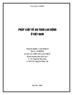 Pháp luật về an toàn lao động ở việt nam mới
