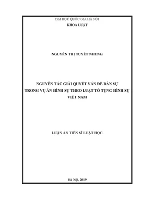 Nguyên tắc giải quyết vấn đề dân sự trong vụ án hình sự theo luật tố tụng hình sự việt nam