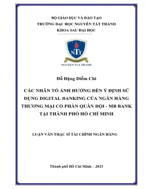 Các nhân tố ảnh hưởng đến ý định sử dụng digital banking của ngân hàng thương mại cổ phần quân đội mb bank tại thành phố hồ chí minh