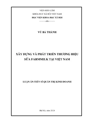 Xây dựng và phát triển thương hiệu sữa farmmilk tại việt nam