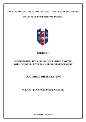 Business strategy bank operation and the role of intellectual capital development
