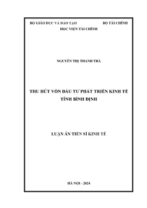 Thu hút vốn đầu tư phát triển kinh tế tỉnh bình định