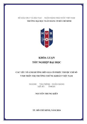 Các yếu tố ảnh hưởng đến giá cổ phiếu thuộc chỉ số vn30 trên thị trường chứng khoán việt nam