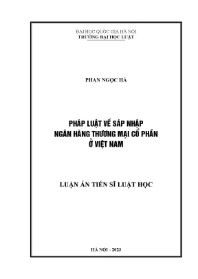 Pháp luật về sát nhập ngân hàng thương mại cổ phần ở việt nam