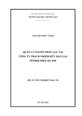Quản lý nguồn nhân lực tại công ty trách nhiệm hữu hạn gas petrolimex hà nội