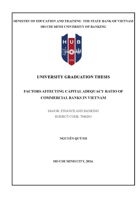 Factors affecting capital adequacy ratio of commercial banks in viet am