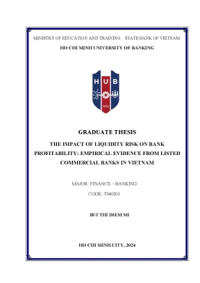 The impact of liquidity risk on bank profitability empirical evidence from listed commercial banks in vietnam