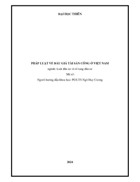 Pháp luật về đấu giá tài sản công ở việt nam