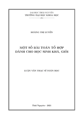 Một số bài toán tổ hợp dành cho học sinh khá giỏi