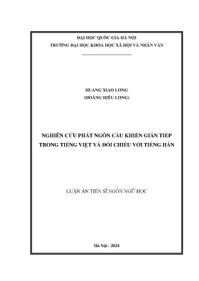 Nghiên cứu phát ngôn cầu khiến trong tiếng việt và đối chiếu với tiếng hán