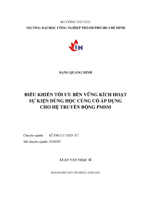 Điều khiển tối ưu bền vững kích hoạt sự kiện dùng học củng cố áp dụng cho hệ truyền động pmsm