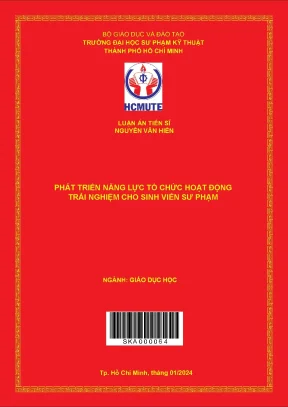 Phát triển năng lực tổ chức hoạt động trải nghiệm cho sinh viên sư phạm luận án tiến sỹ