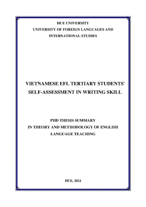 Hoạt động tự đánh giá của sinh viên đại học việt nam trong kỹ năng viết tiếng anh
