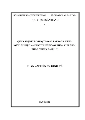 Quản trị rủi ro hoạt động tại ngân hàng nông nghiệp và phát triển nông thôn việt nam theo chuẩn basel ii