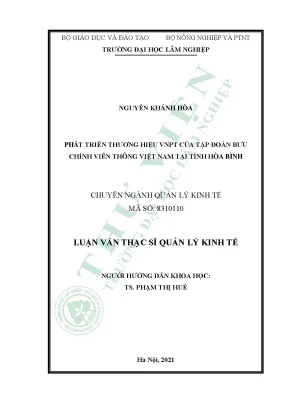Phát triển thương hiệu vnpt của tập đoàn bưu chính viễn thông việt nam tại tỉnh hòa bình