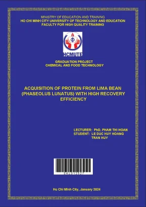 Acquisition of protein from lima bean phaseolus lunatus with high recovery efficiency