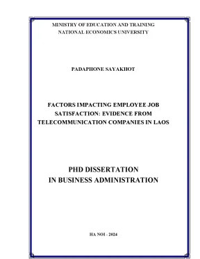 Factors impacting employee job satisfaction evidence from telecommunication companies in laos
