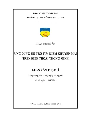 Ứng dụng hỗ trợ tìm kiếm khuyến mãi trên điện thoại thông minh