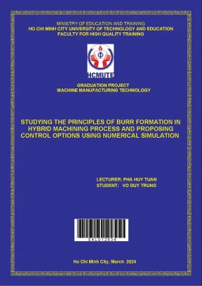 Studying the principles of burr formation in hybrid machining process and proposing control options using numerical simulation